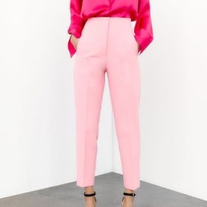XS Zara 
HIGH-WAISTED PANTS
Color Bubble gum
